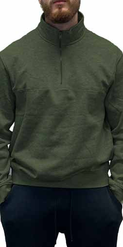 1/2 ZIP SWEAT - BRUSHED FLEECE