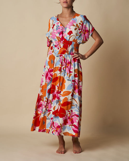 LONG BAT-SLEEVE DRESS