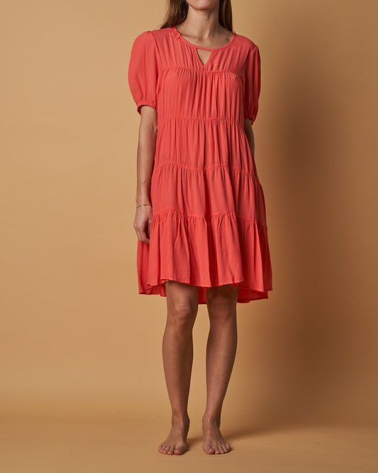 TIERED MIDI DRESS
