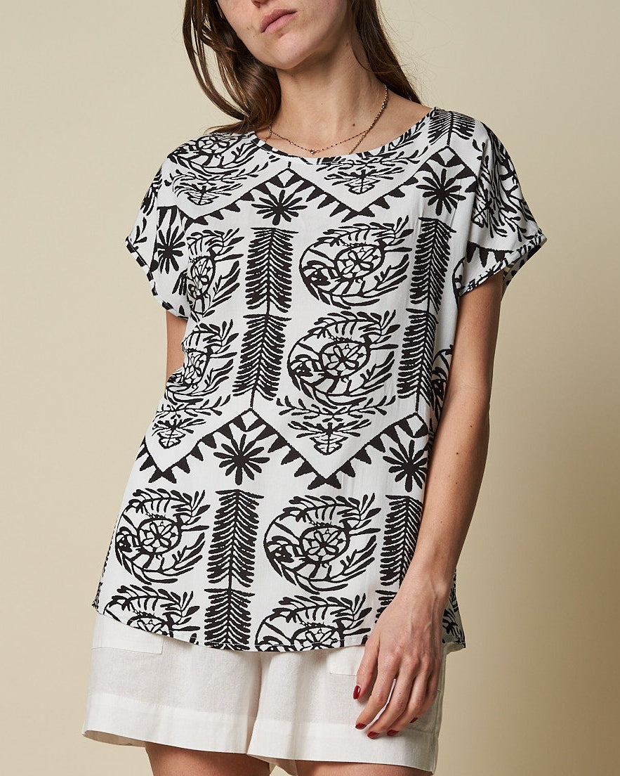 GEOMETRIC BATWING TOP
