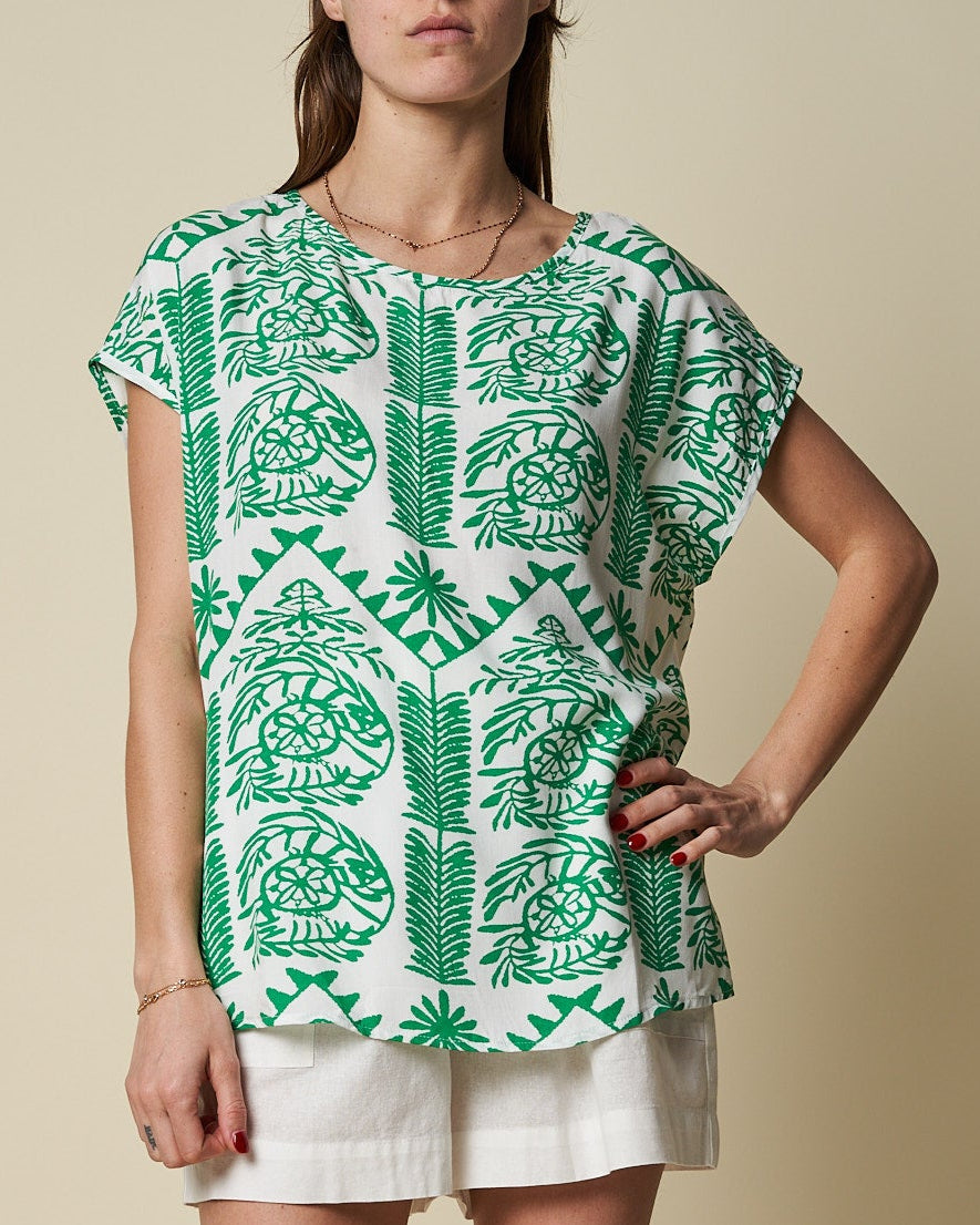 GEOMETRIC BATWING TOP