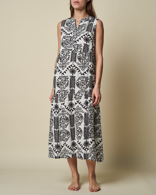 GEOMETRIC BABYDOLL DRESS