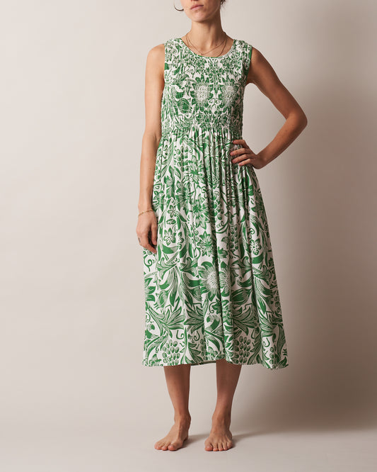 SHIRRED BODICE DRESS