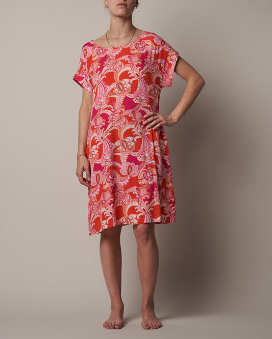 SLOUCH DRESS W/ CUT SLEEVE