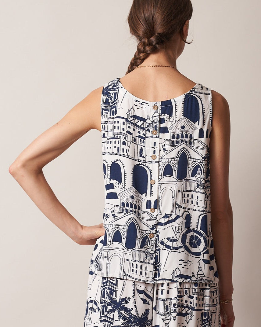 BUTTON BACK TANK TOP