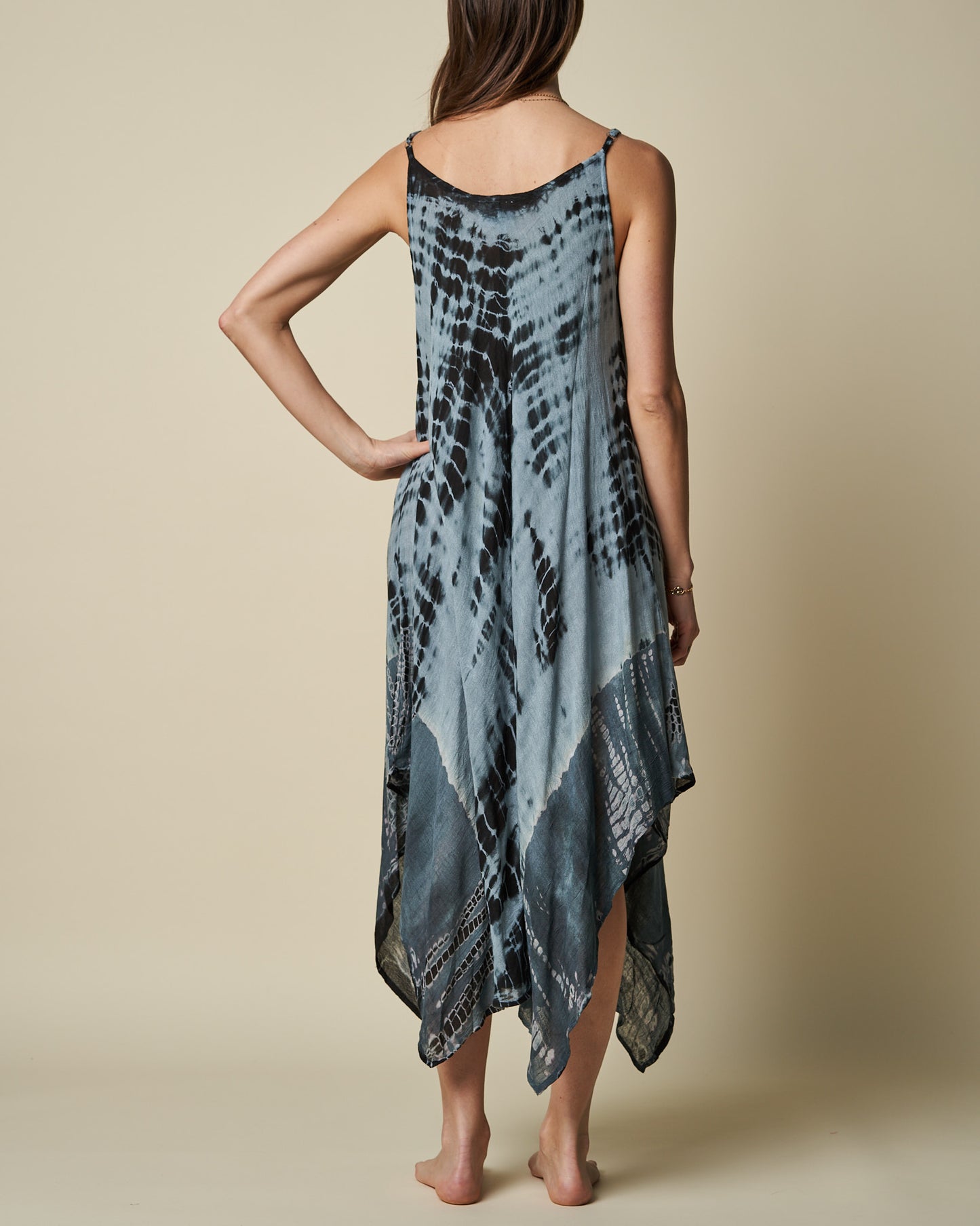 TIE-DYE STRAP UMBRELLA DRESS