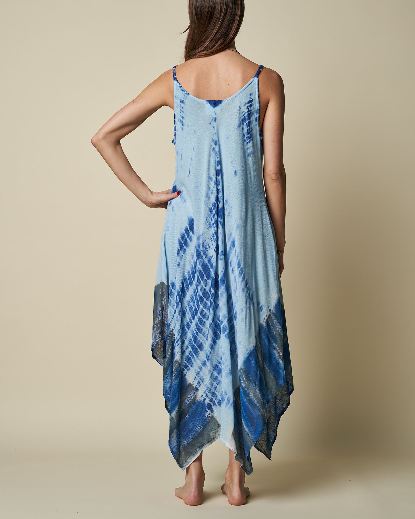 TIE-DYE STRAP UMBRELLA DRESS