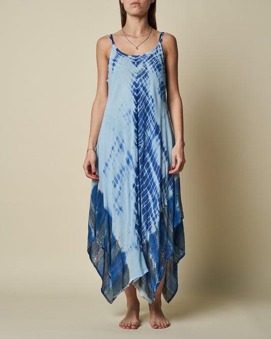 TIE-DYE STRAP UMBRELLA DRESS