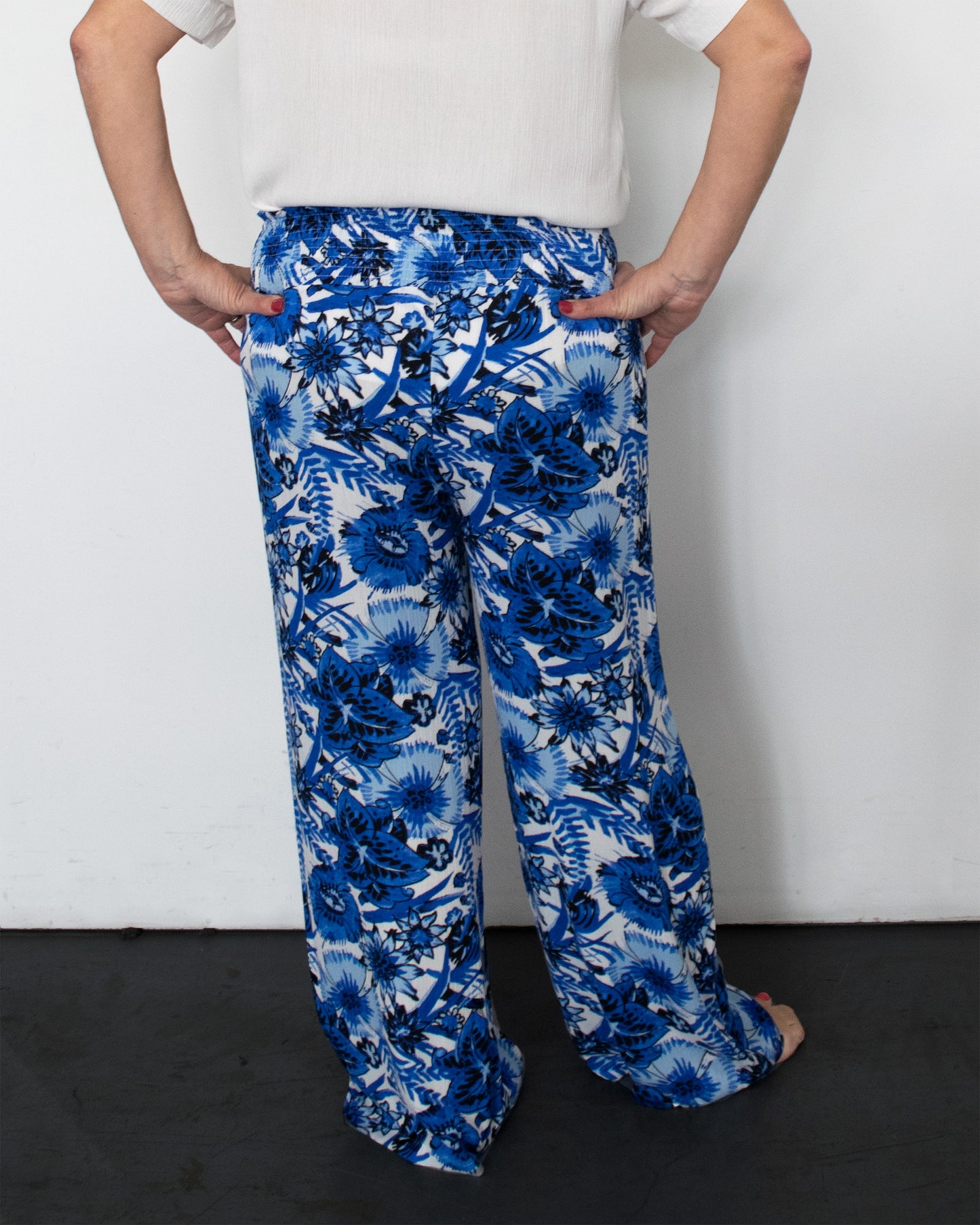 SHIR WAIST WIDE LEG PANT