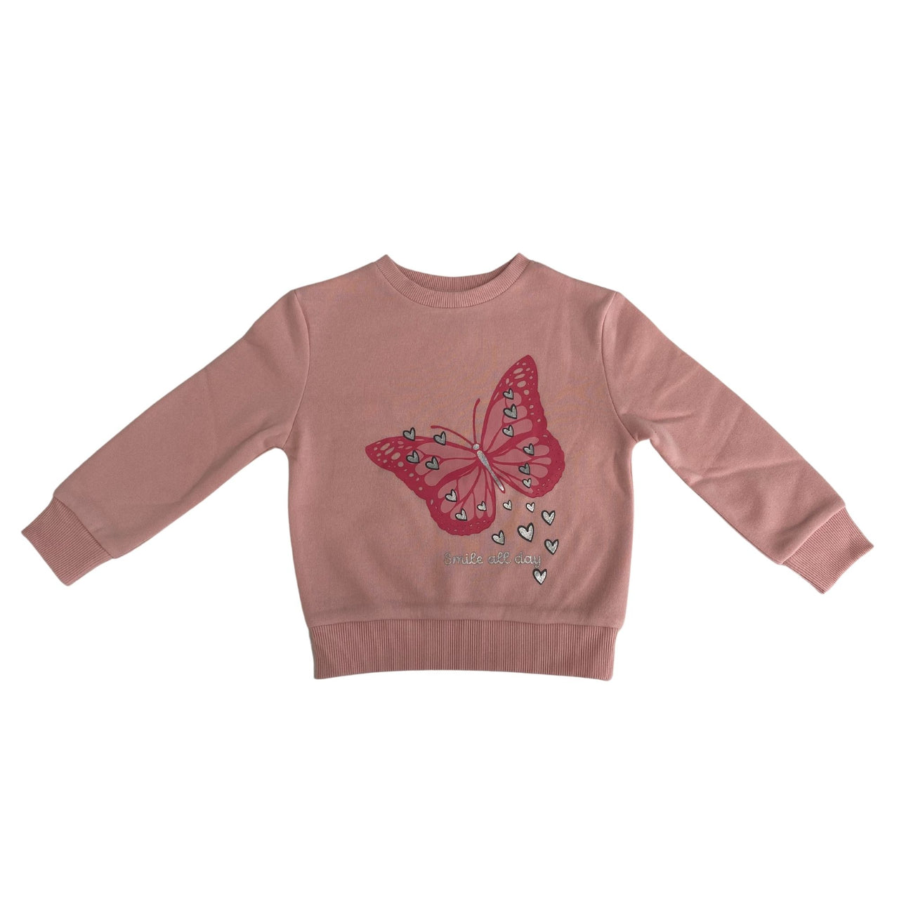 Printed Butterfly Crew Neck