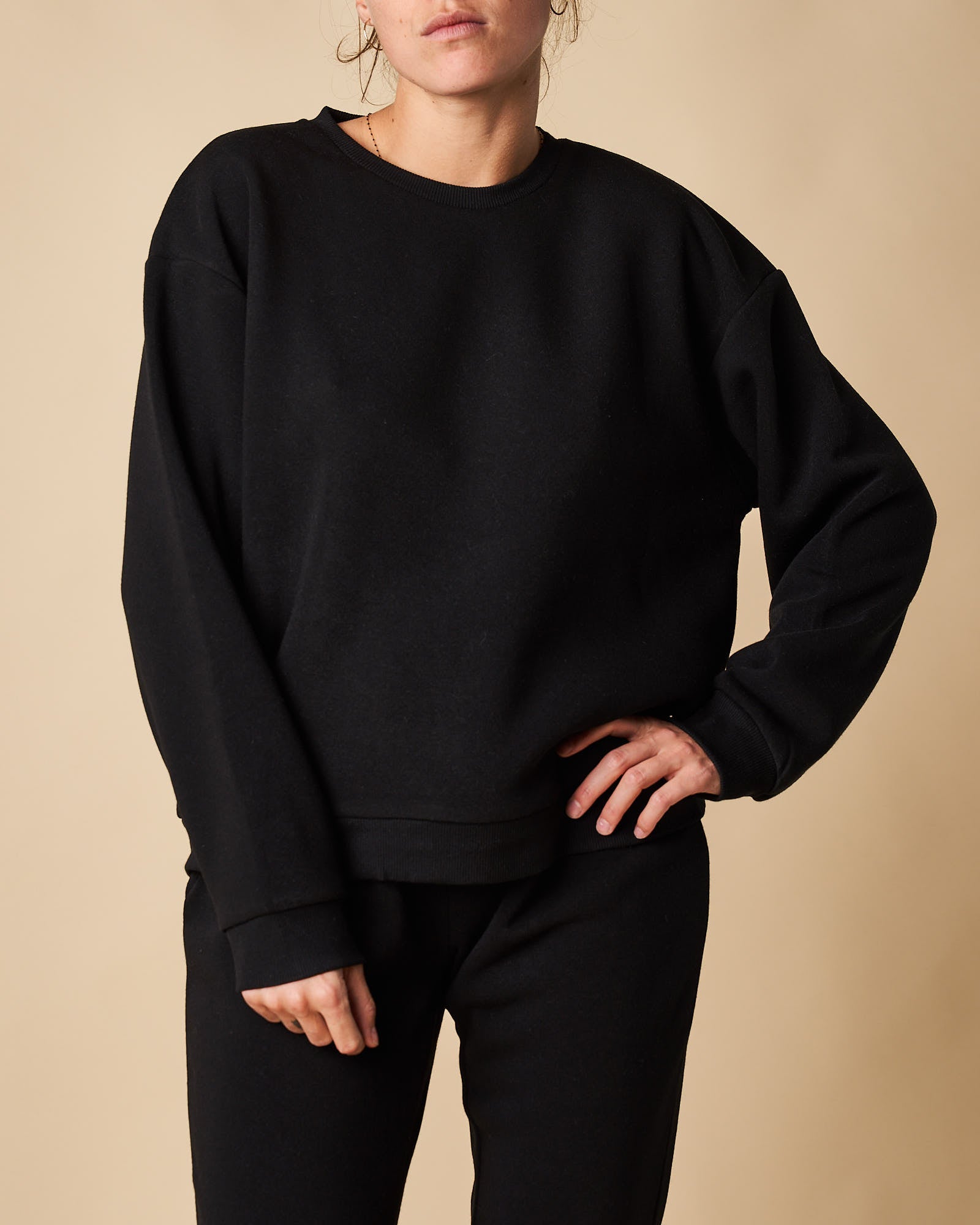 Basic Crew Neck Sweat - Black