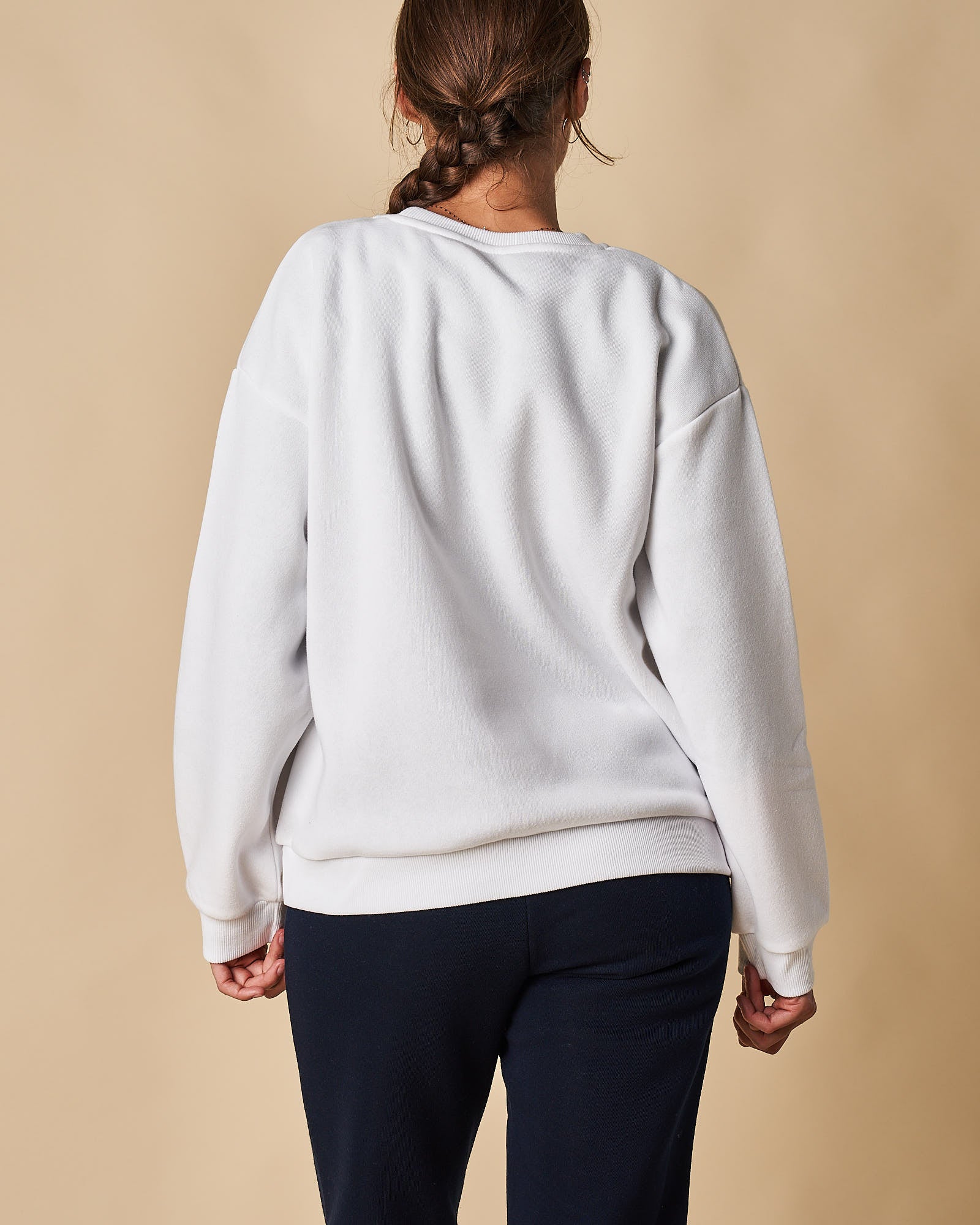 Basic Crew Neck Sweat - White
