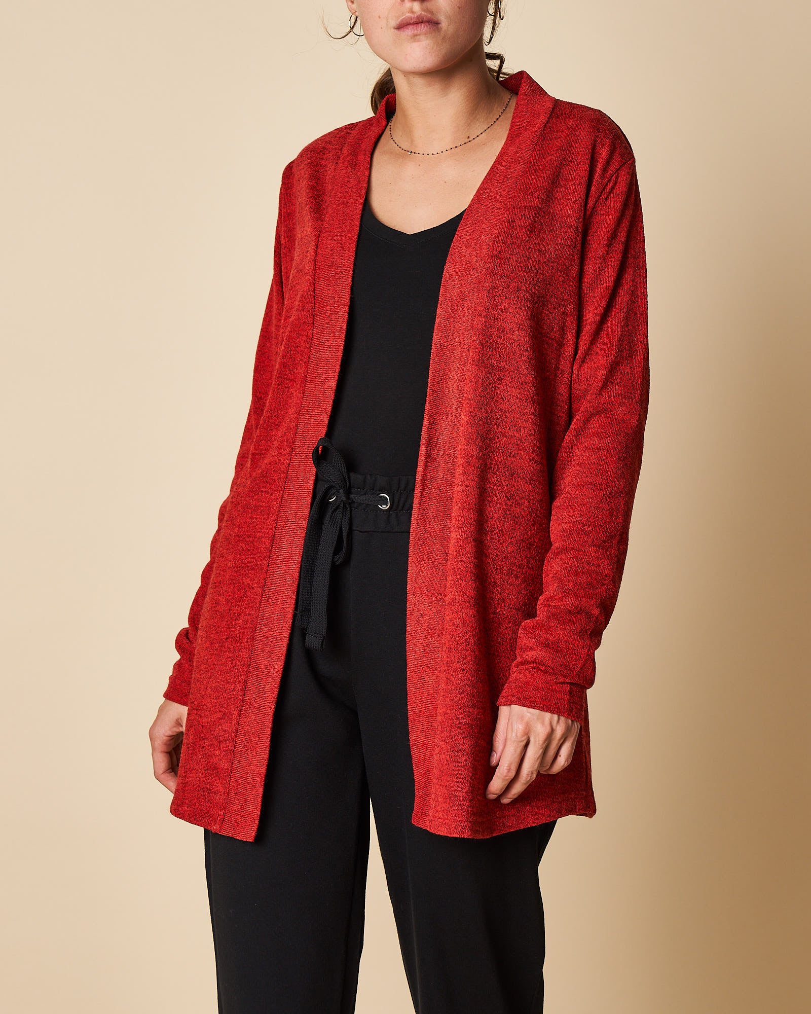 Open Front Cardigan - Mid Length