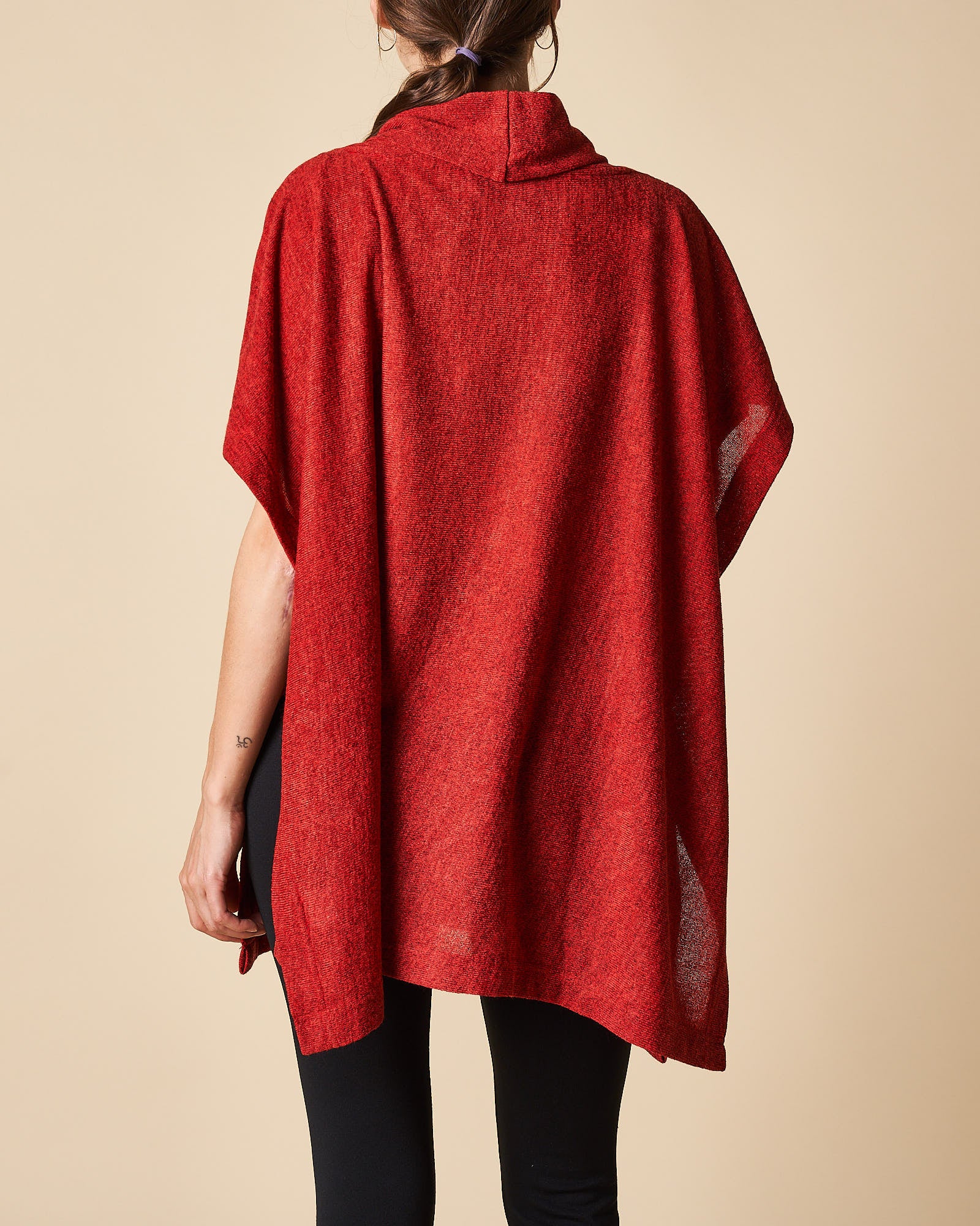 Poncho Top With 1 Btn Open Sides