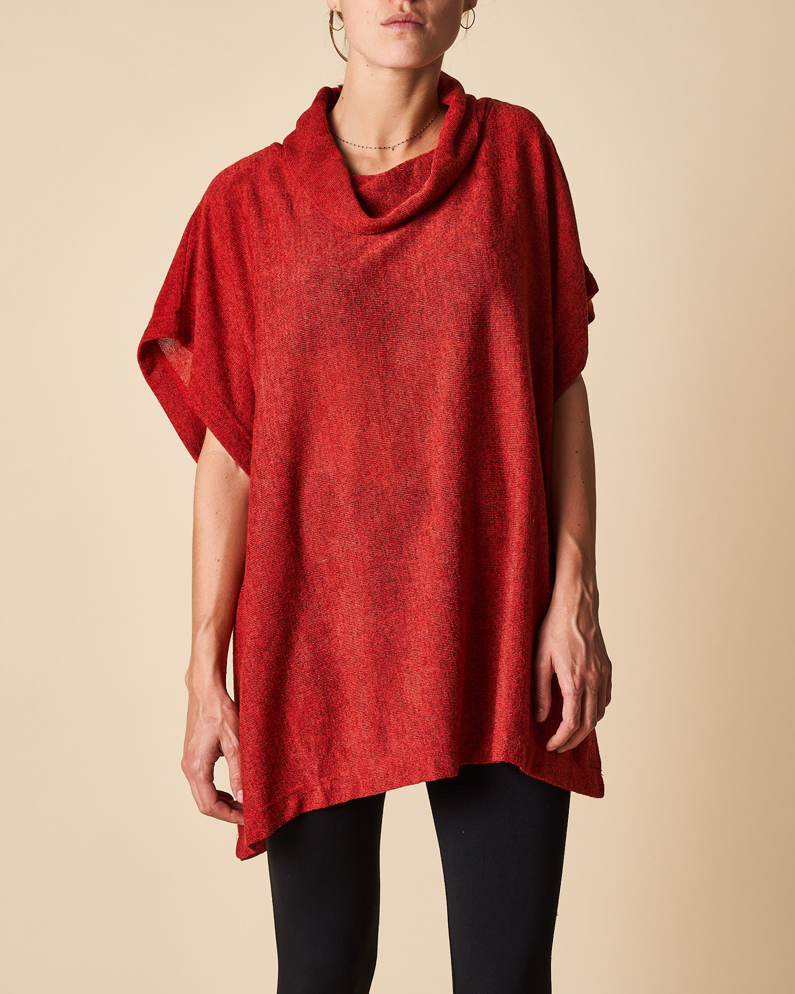 Poncho Top With 1 Btn Open Sides