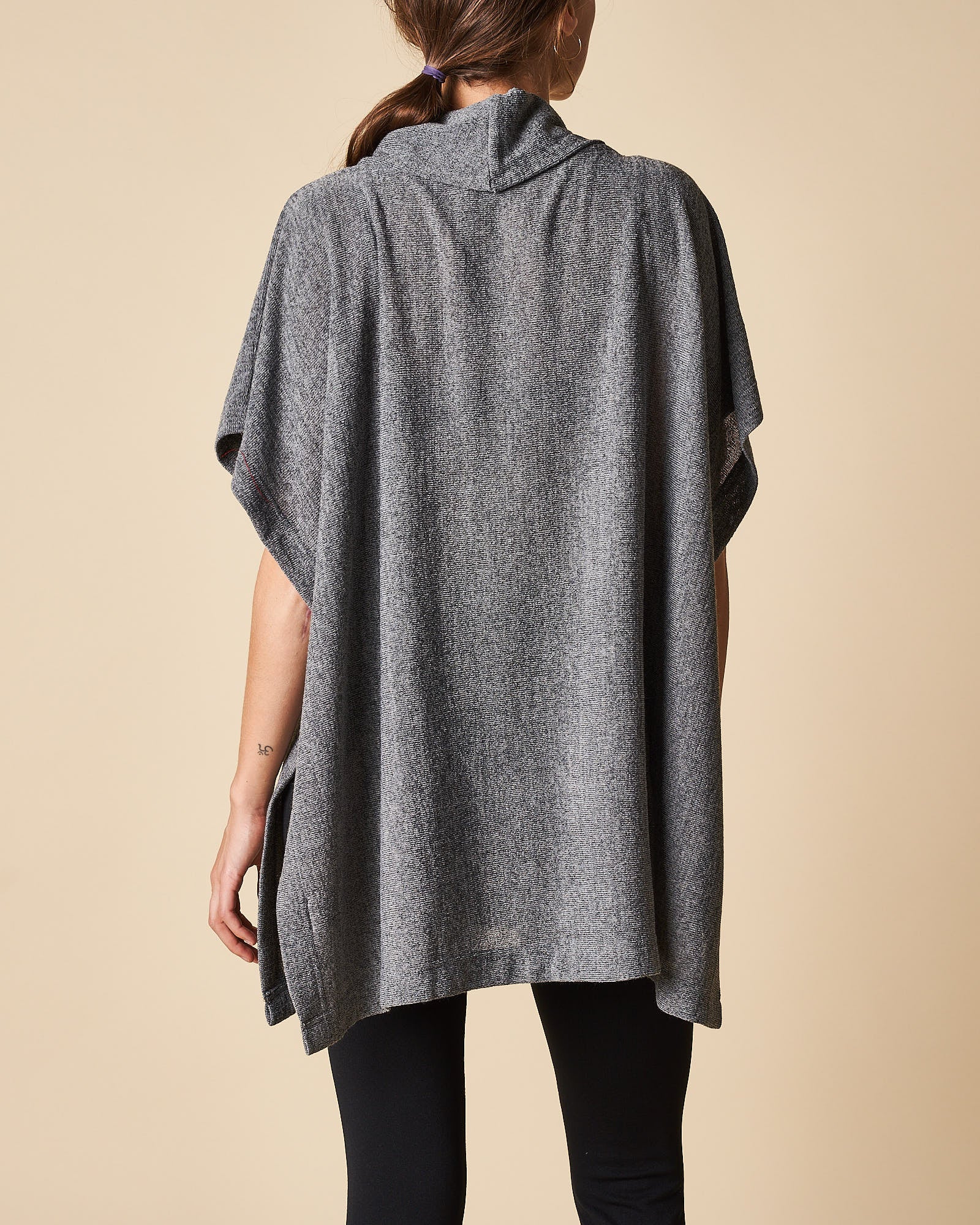 Poncho Top With 1 Btn Open Sides