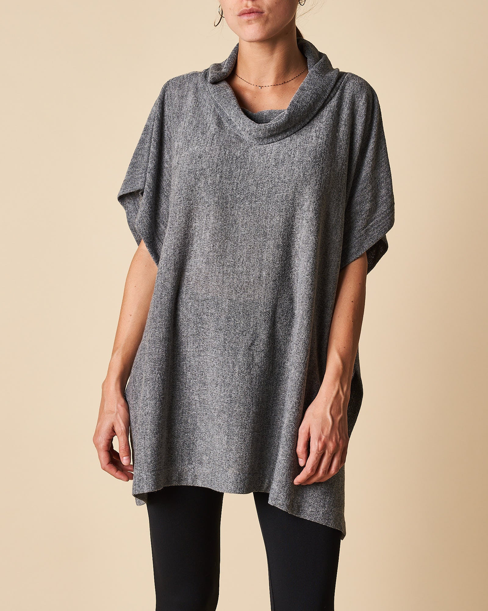 Poncho Top With 1 Btn Open Sides