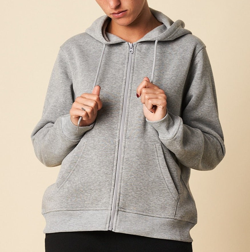 Zip Through Hoodie w/ Front Pockets