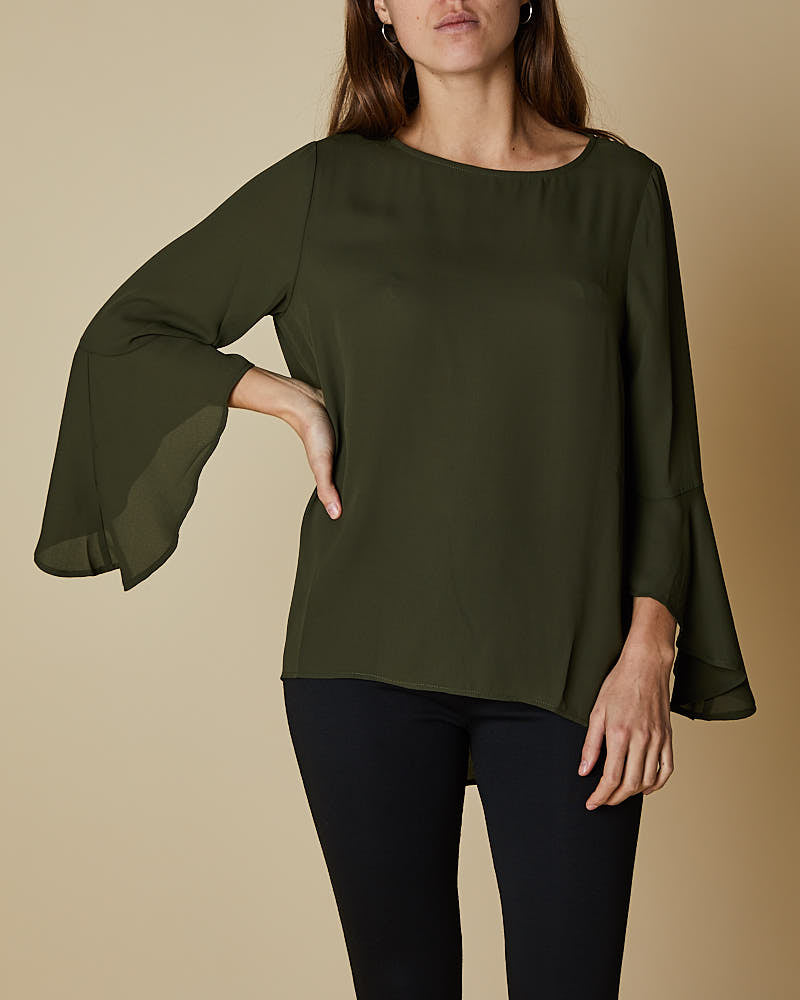 Bell Sleeve Top - Forest