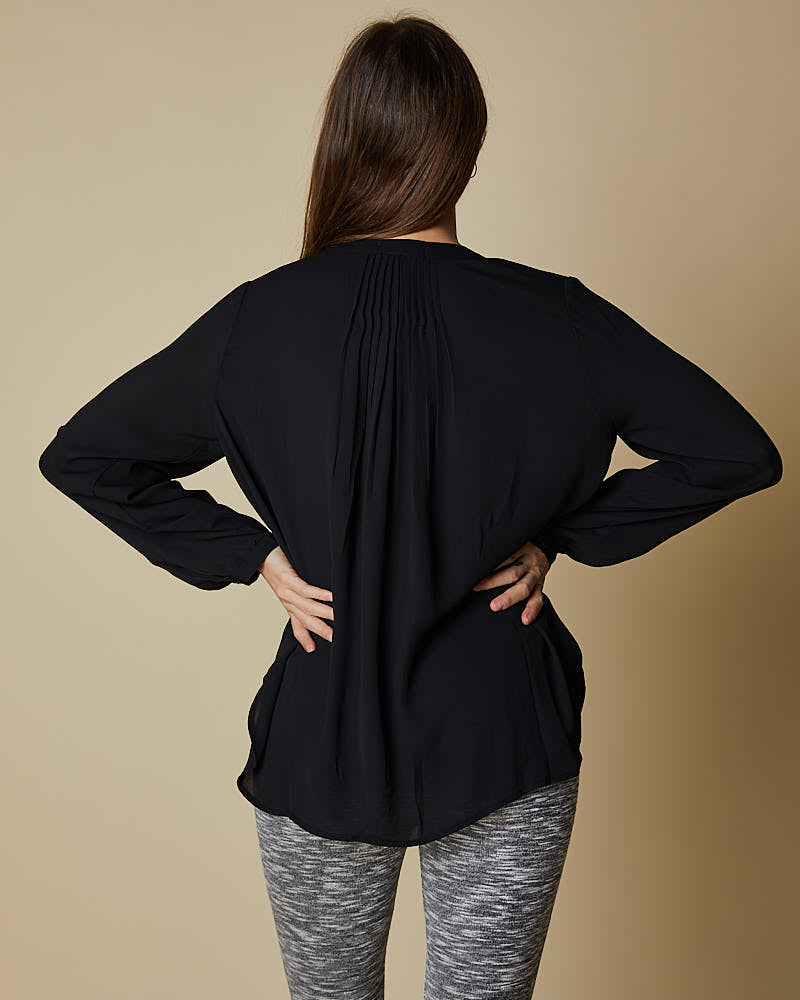 Pin Tuck Button Through Shirt