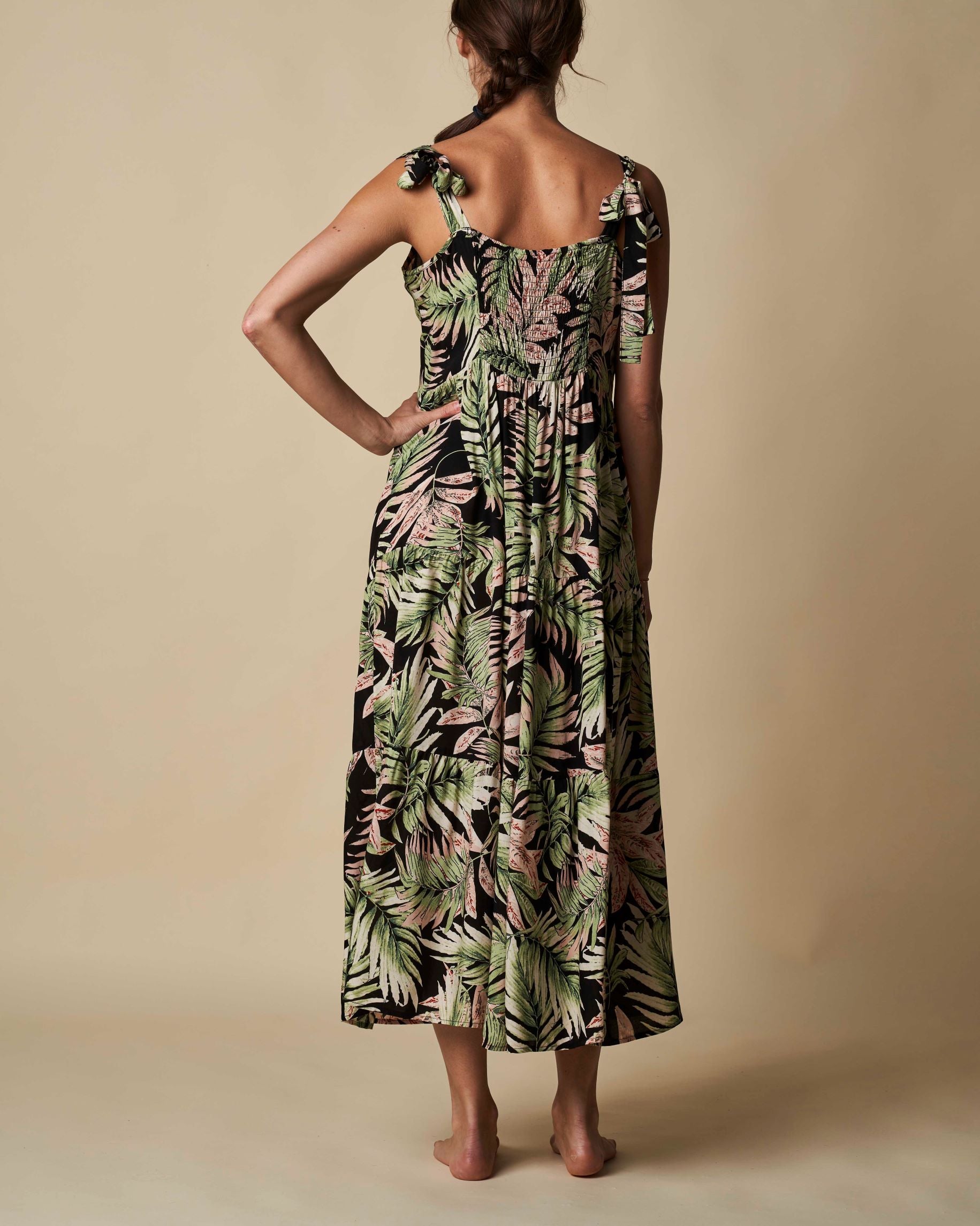 Tied Strap Maxi Dress