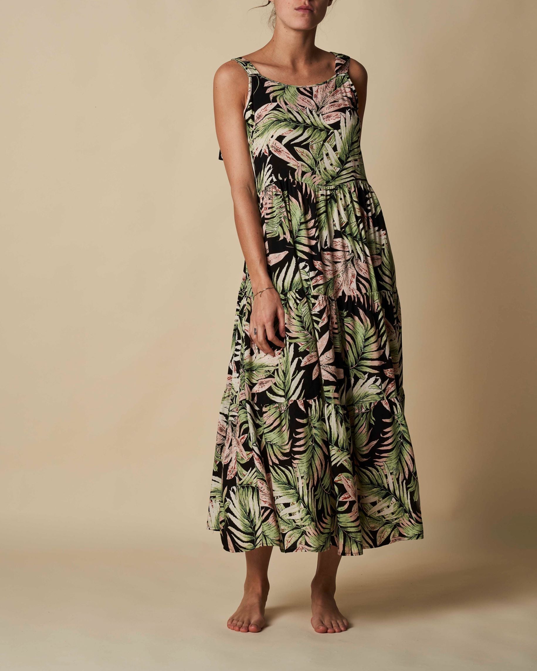 Tied Strap Maxi Dress
