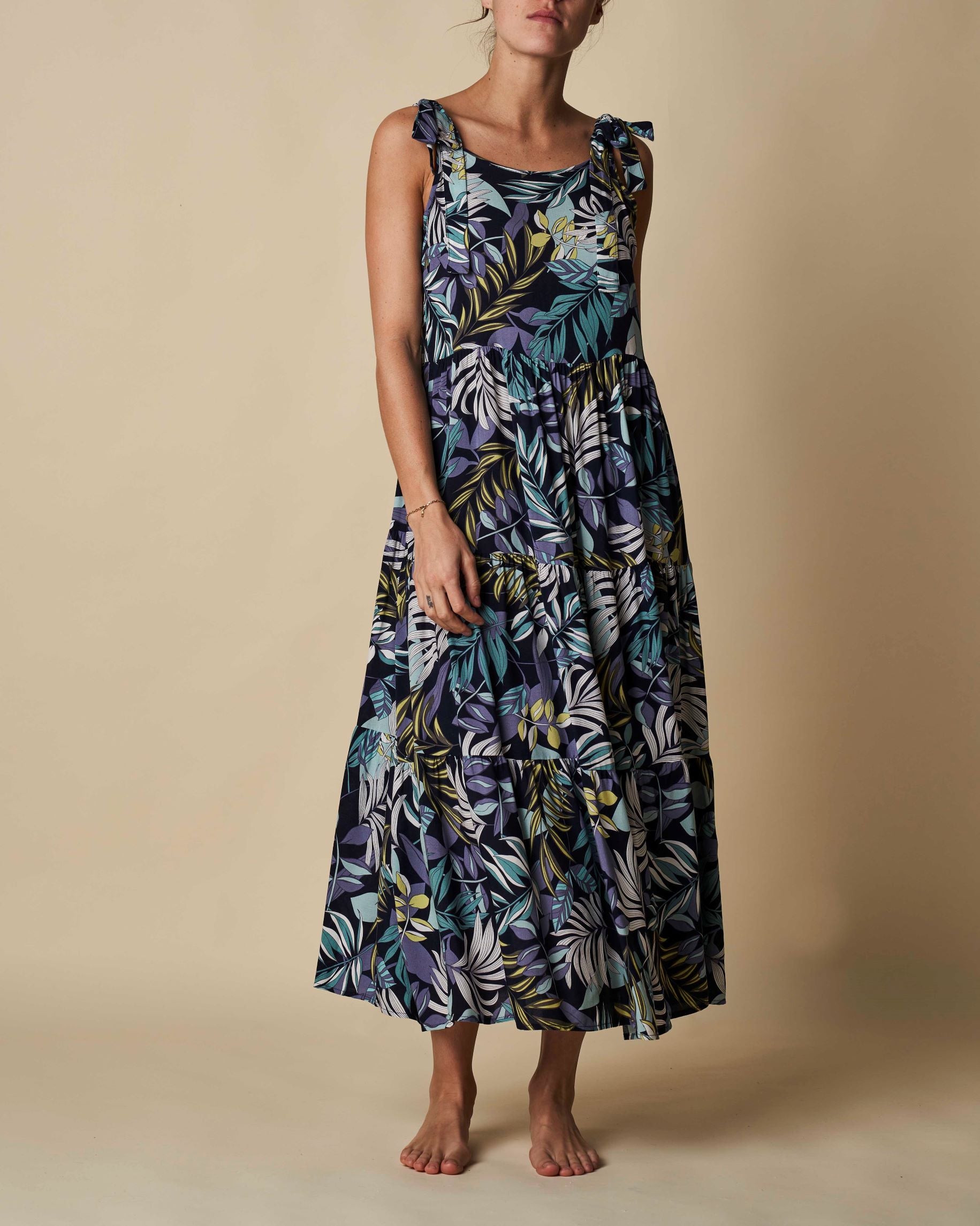 Tied Strap Maxi Dress