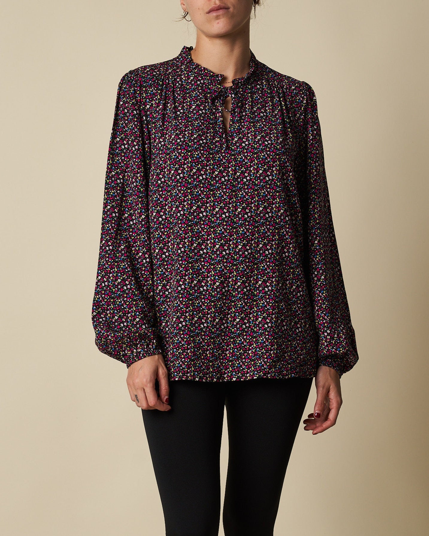 V-Neck Long Sleeve Top