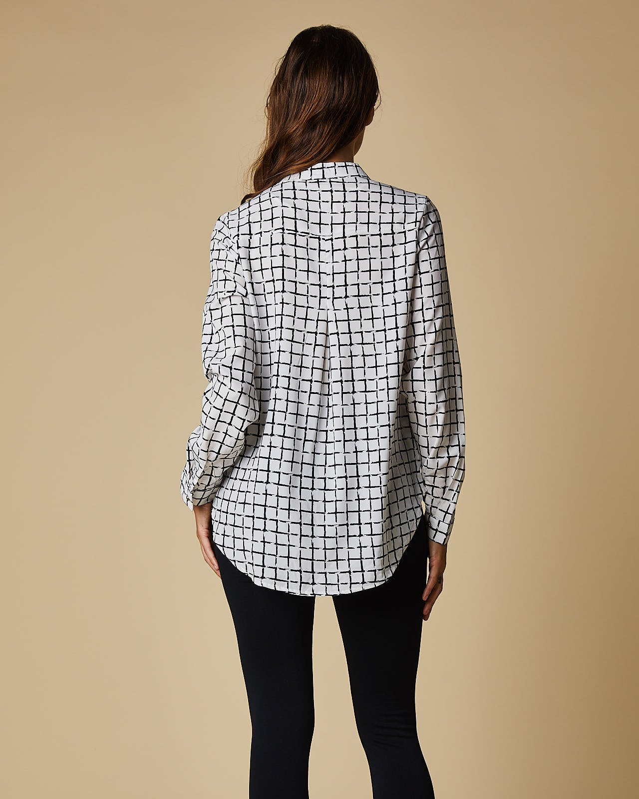 Drape Front Shirt - White