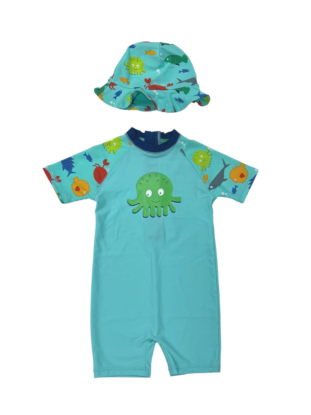 Infant Boys Rash Suit & Hat Set