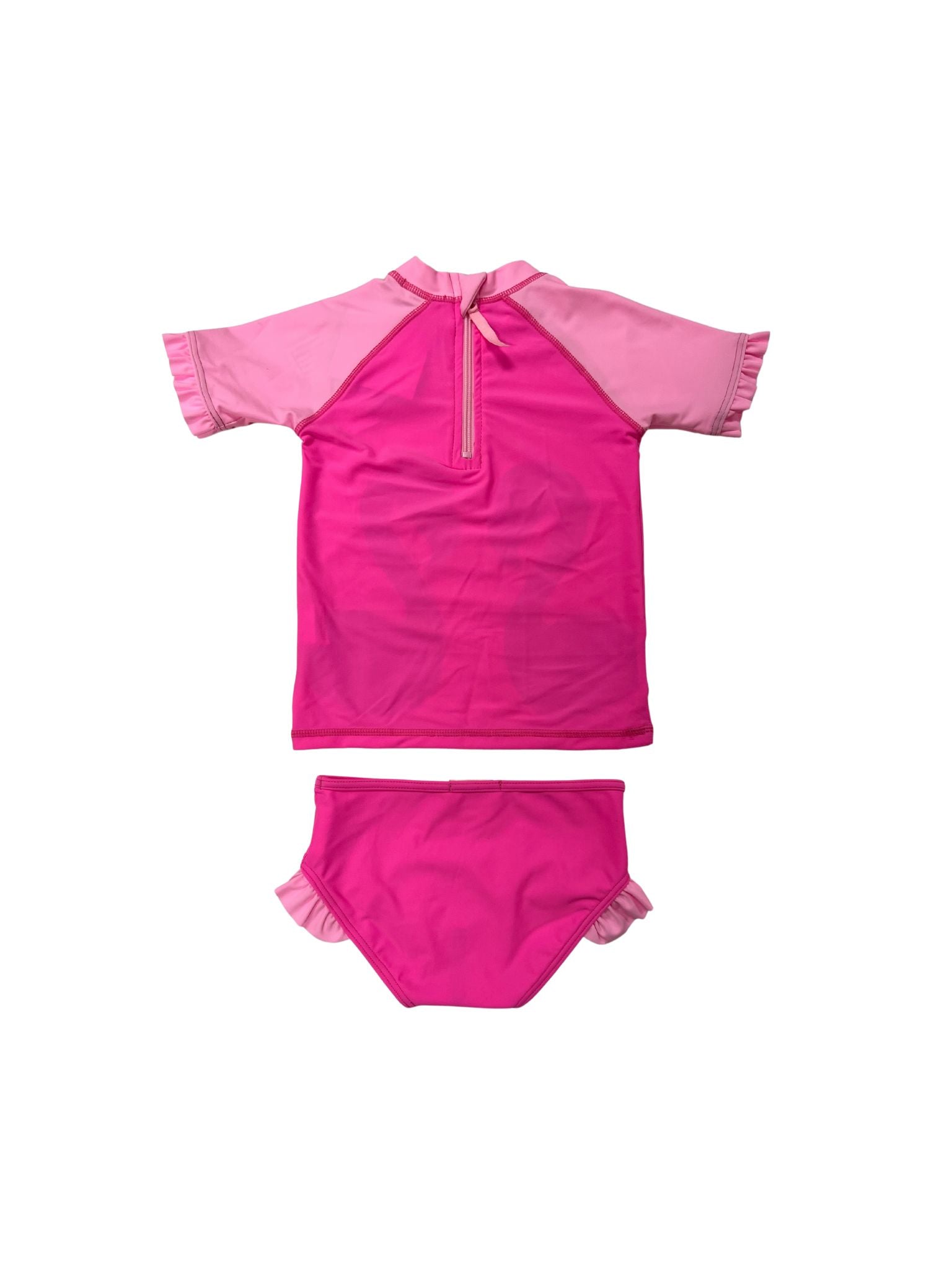 Girls Flamingo Rash Top & Brief Set