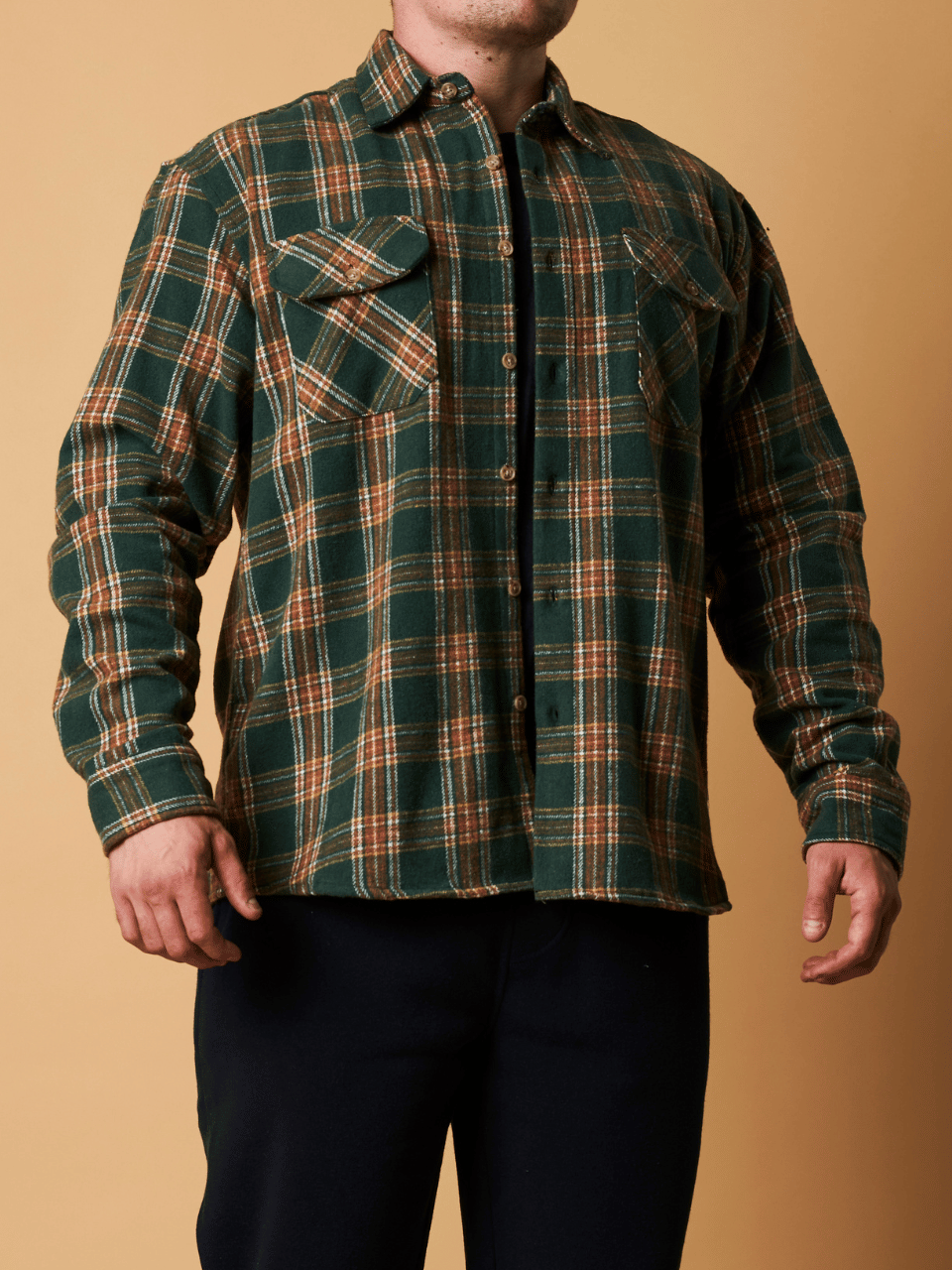 FLANNEL SHIRT W/ TAB POCKETS