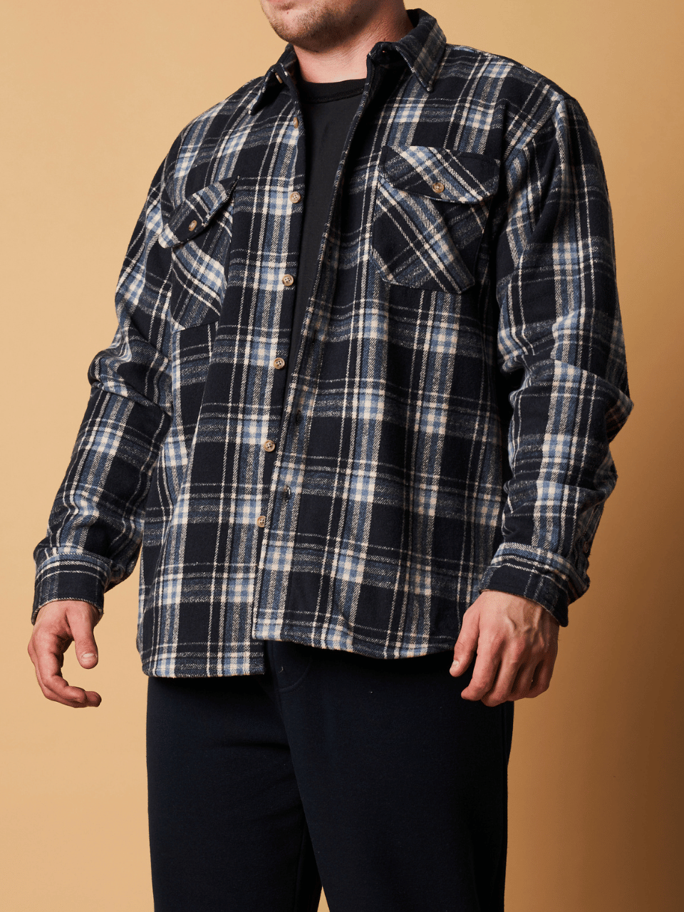 FLANNEL SHIRT W/ TAB POCKETS