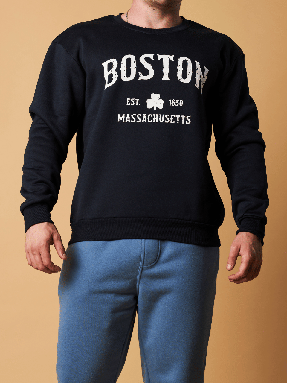 CREWNECK SWEAT W/ CHEST PRINT