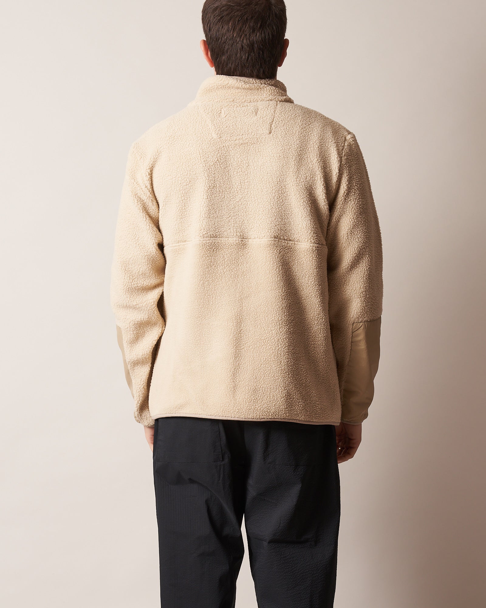 1/2 ZIP SHERPA TOP W/ PATCH