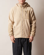 ZIP THROUGH SHERPA JACKET W/ PATCH