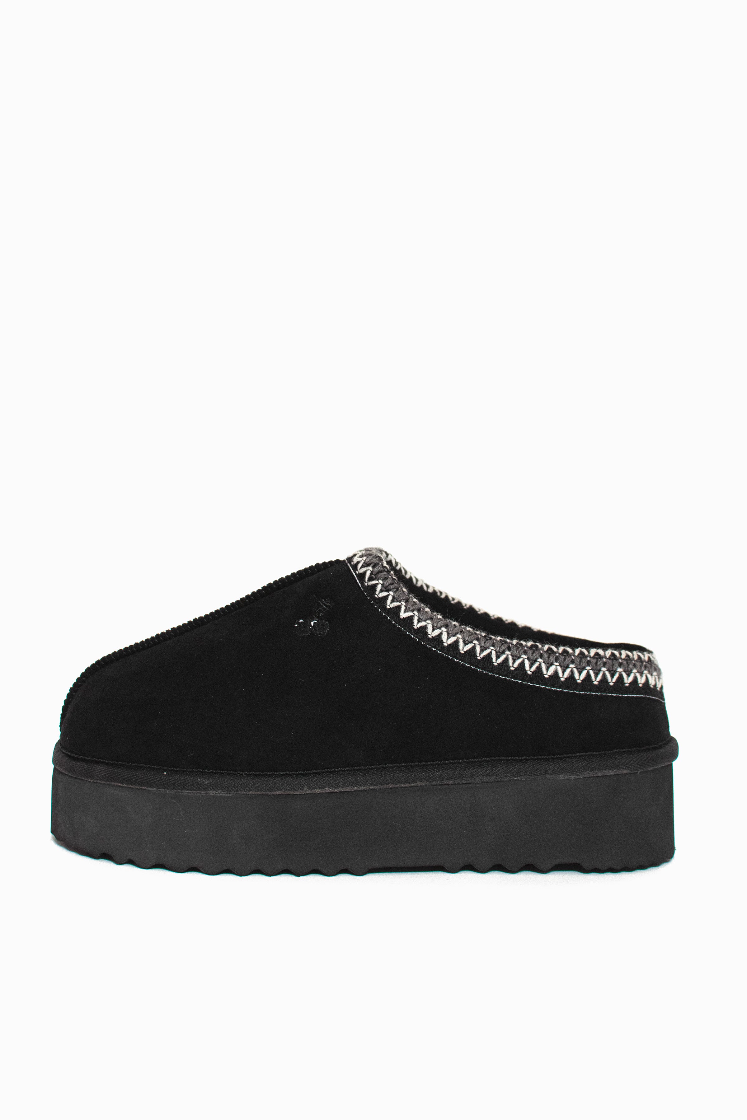 PLATFORM SCUFF W/ EMBROIDERY