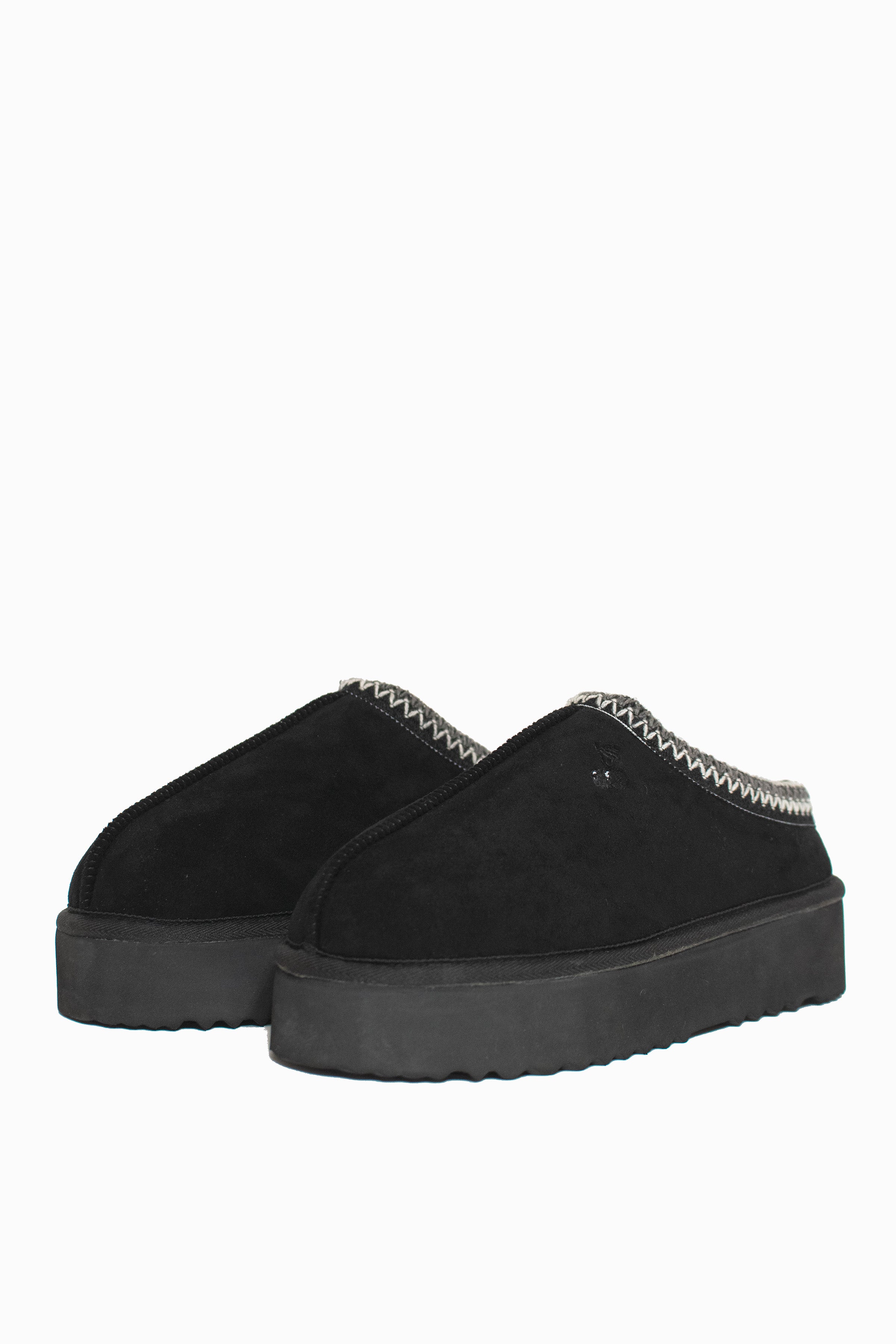 PLATFORM SCUFF W/ EMBROIDERY