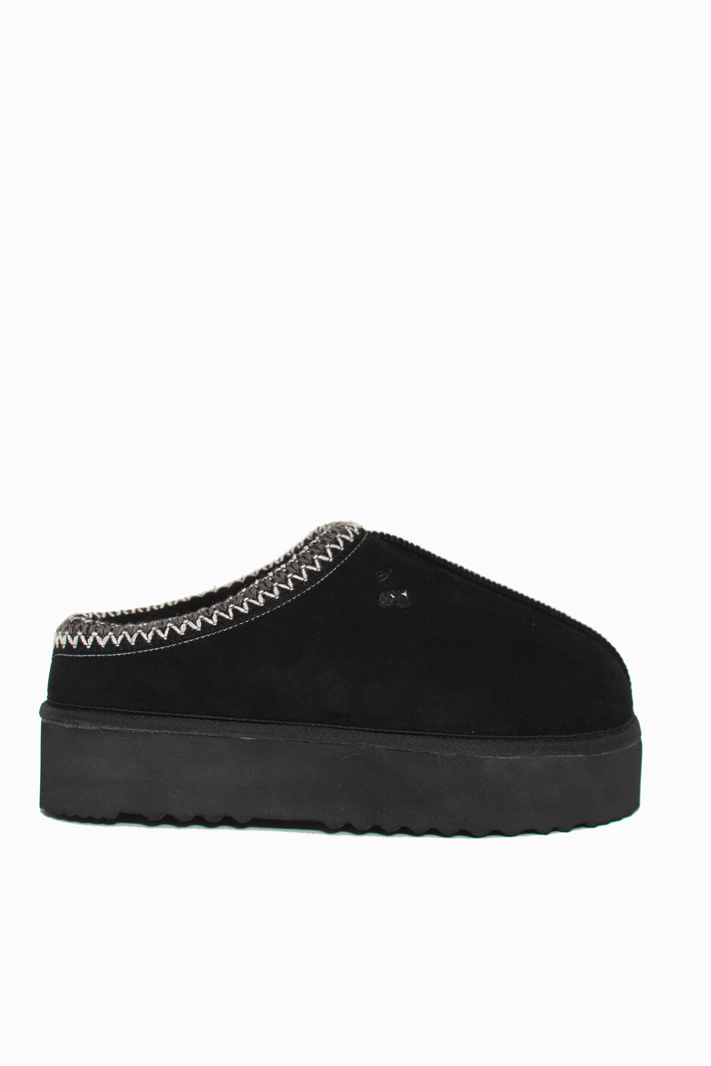 PLATFORM SCUFF W/ EMBROIDERY