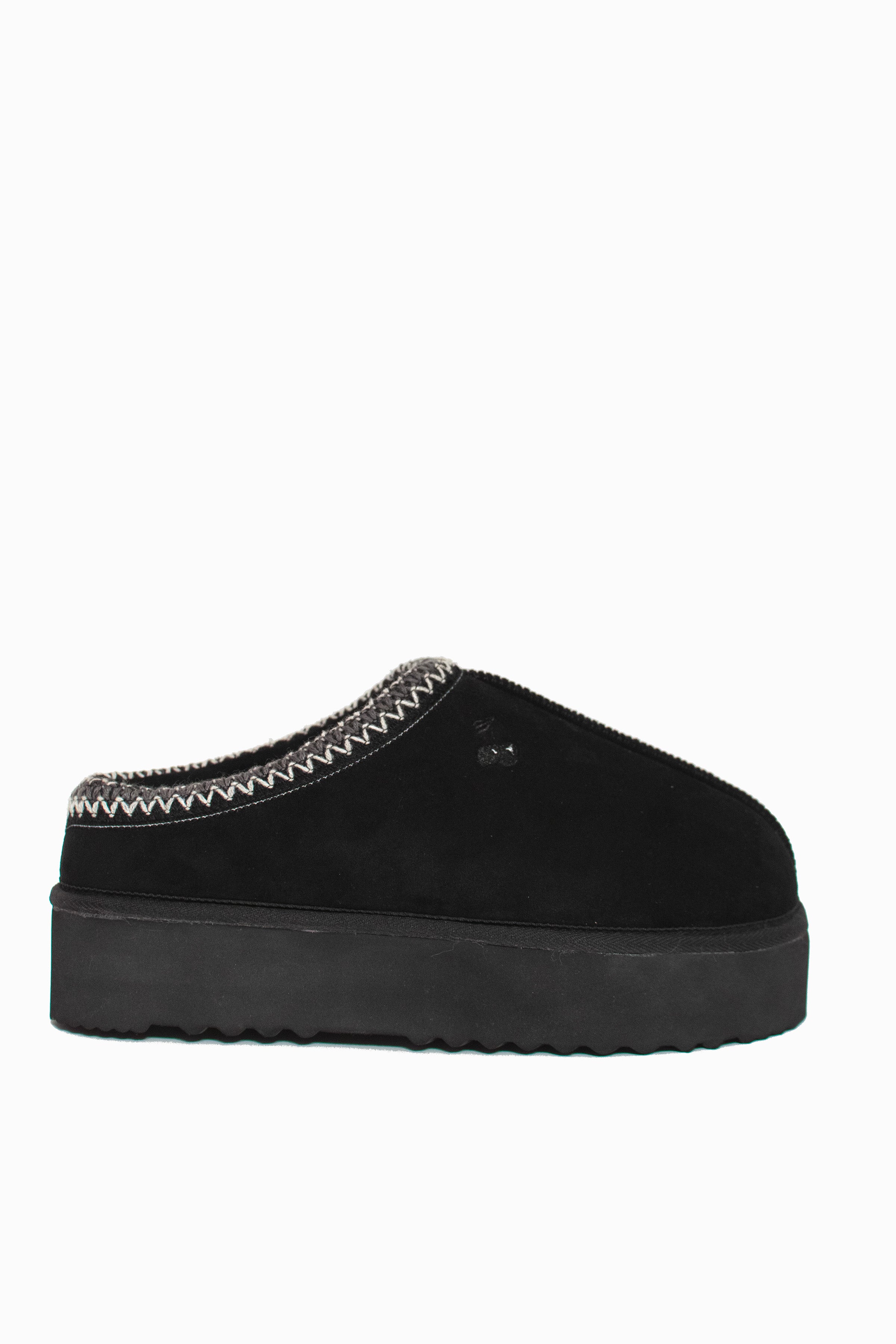 PLATFORM SCUFF W/ EMBROIDERY