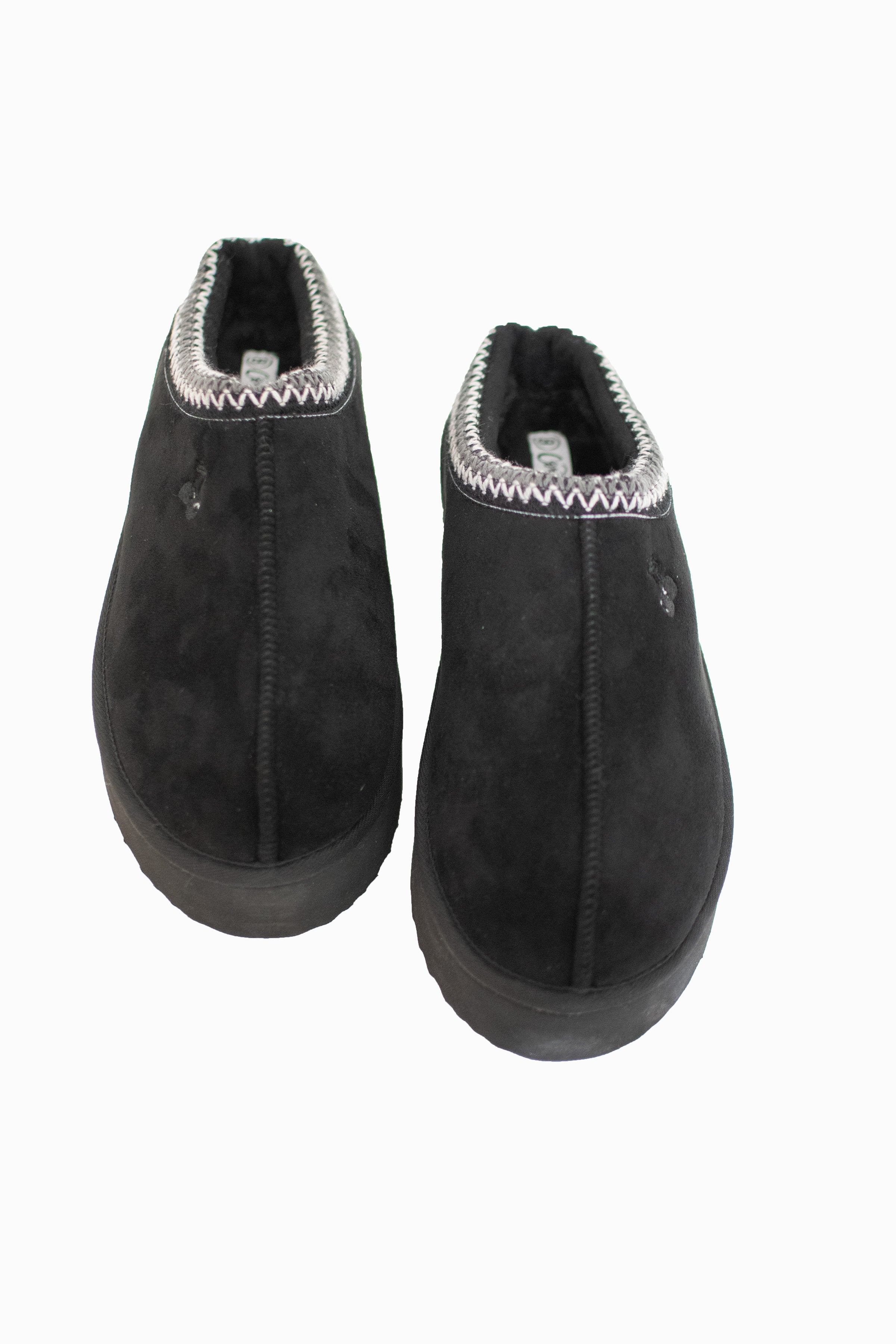 PLATFORM SCUFF W/ EMBROIDERY