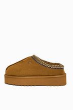 PLATFORM SCUFF W/ EMBROIDERY