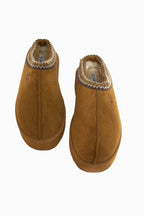 PLATFORM SCUFF W/ EMBROIDERY