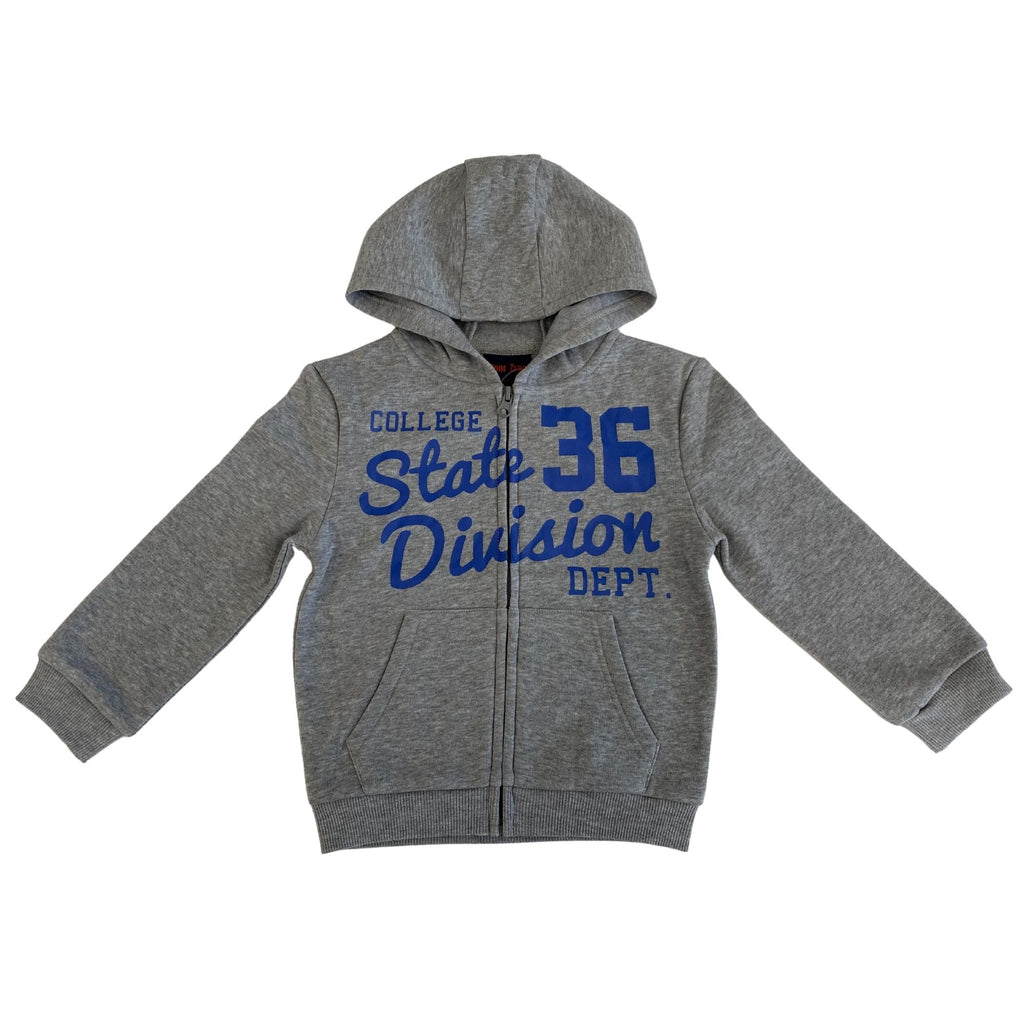 ZIP THROUGH VARSITY HOODIE