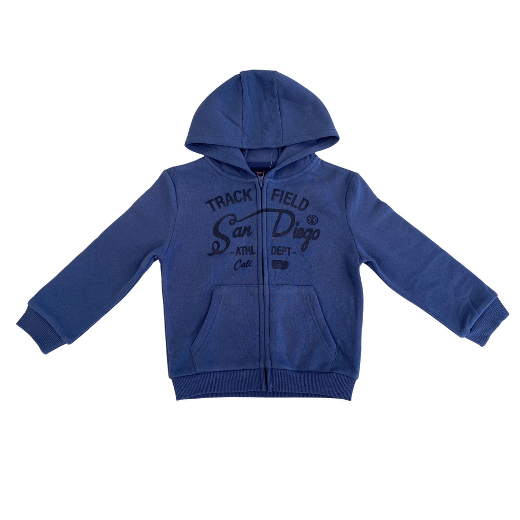 ZIP THROUGH VARSITY HOODIE