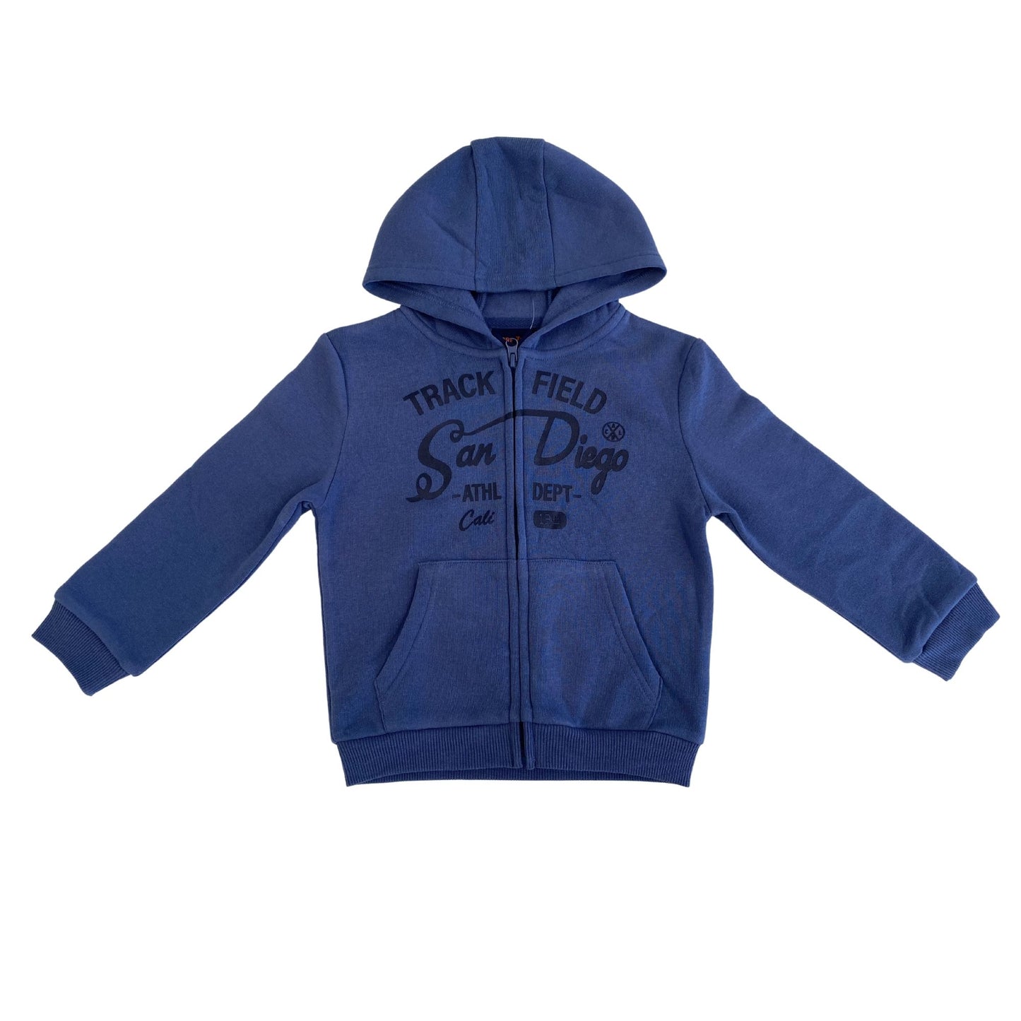 ZIP THROUGH VARSITY HOODIE