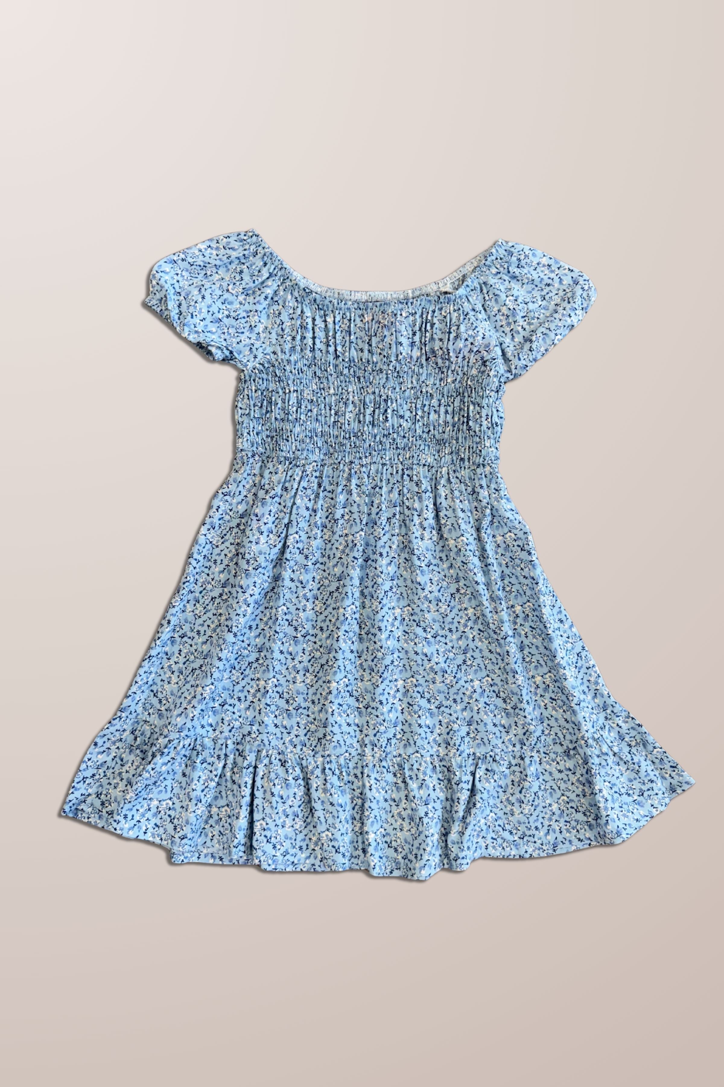 TG SHIRRED BABYDOLL DRESS