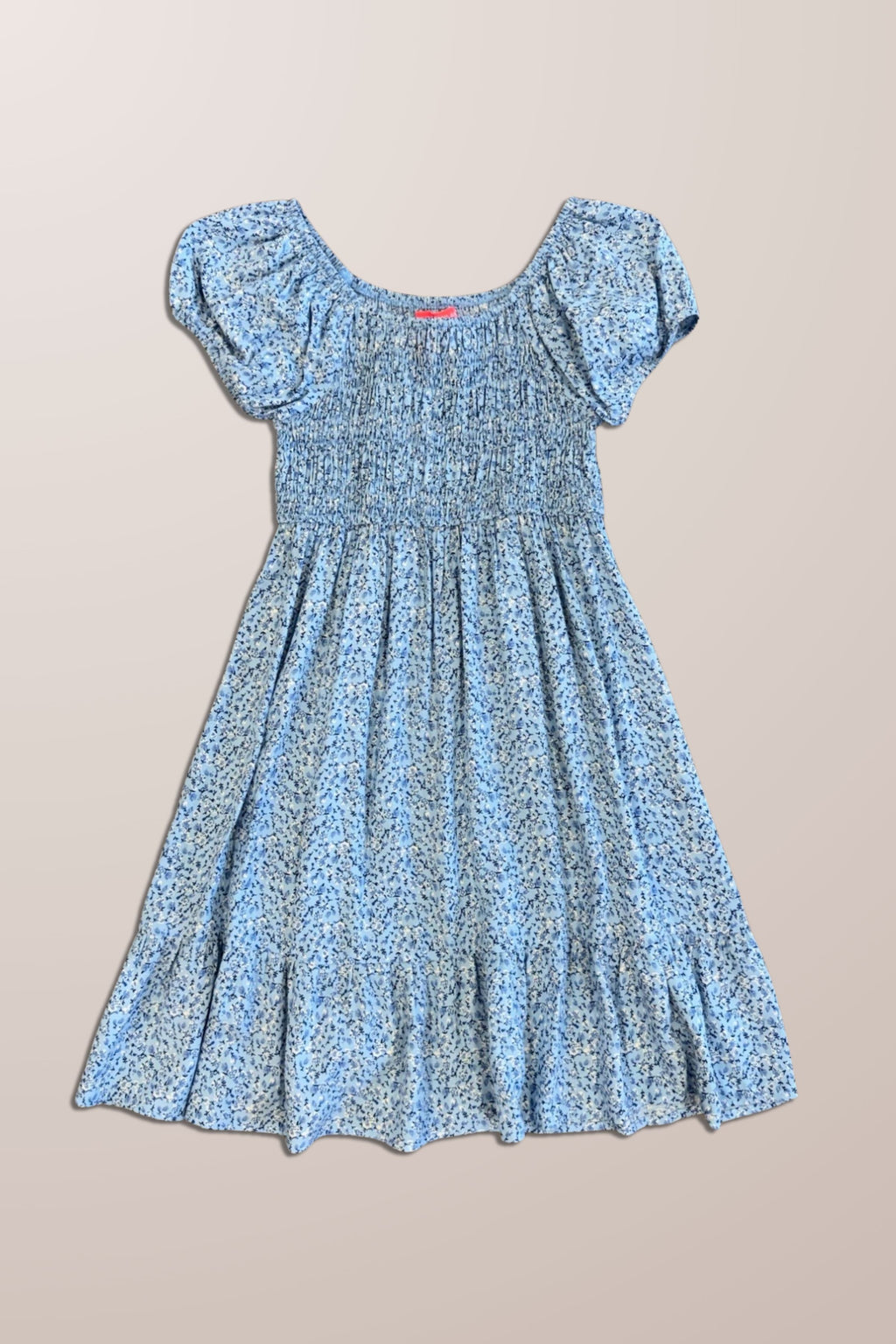 GIRLS SHIRRED BABYDOLL DRESS