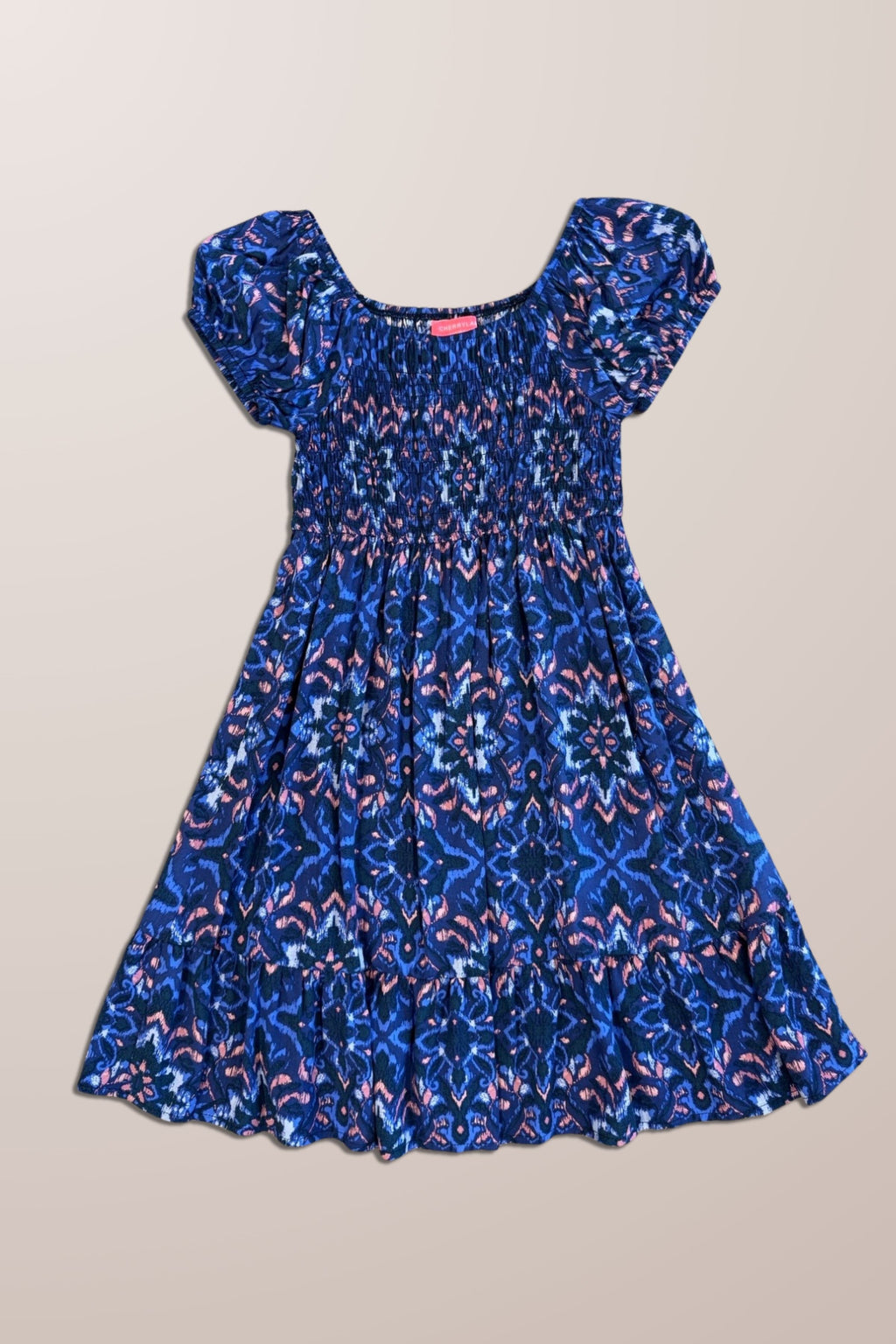 GIRLS SHIRRED BABYDOLL DRESS