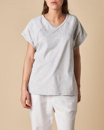V-Neck Front & Back Raglan Tee